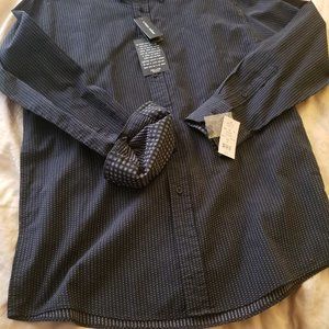 NWT black with micro dot dress shirt